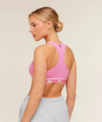 Elastic Branded Racerback Cotton Bralette