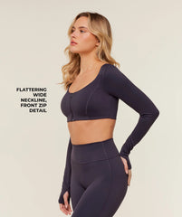 Flow Long Sleeve Crop Top with Cups