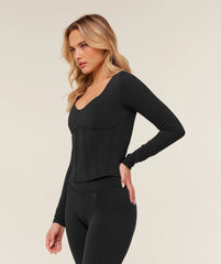 Corset Long Sleeve Crop Top