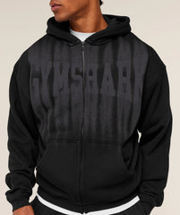 Fade Graphic Zip Through Hoodie